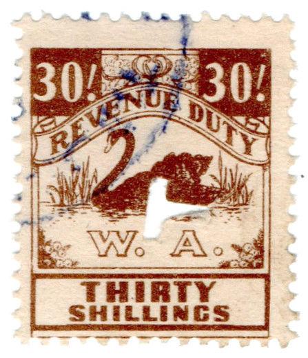 (I.B) Australia - Western Australia Revenue : Revenue Duty 30/-