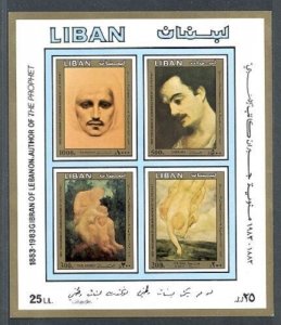 LEBANON- LIBAN MNH SC# C474a  S/S GIBRAN KHALIL GIBRAN THE PROPHET
