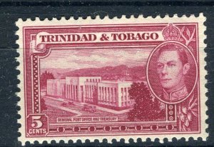 TRINIDAD TOBAGO; 1938 GVI Pictorial issue Mint MNH Unmounted Shade of 5c.