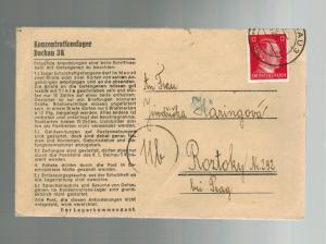 1945 Germany Dachau Concentration Camp Cover to Roztoky Josef Haring KZ