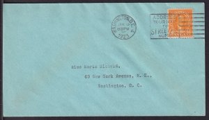 1923 Sc 562 10c Monroe FDC Washington DC cancel typed address CV $190 (1M