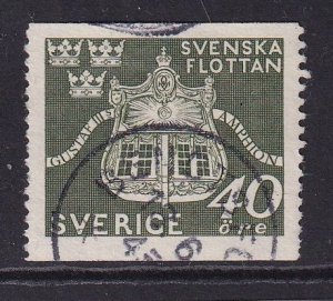 Sweden #354  used 1944 stern of ship  perf. 12 1/2  Vert.  40o