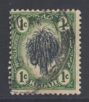 Malaya Kedah Scott 1 - SG1, 1912 Sheaf of Rice 1c used