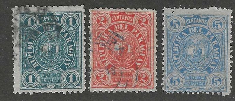 Paraguay 20-22 Used Complete SC:$2.40