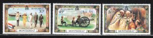 Montserrat # 363-65 ~ Cplt Set of 3 ~ Mint, NH