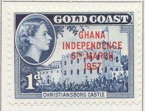 1957 GHANA 1d MH* Stamp A4P40F40117-