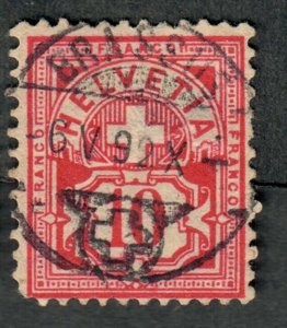 Switzerland #73a used single