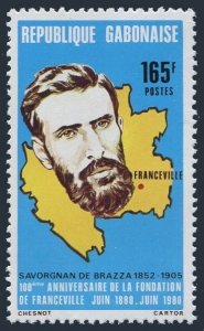 Gabon 444,MNH.Mi 730. Savorgnan De Brazza,founder of Francevelle Foundation,1980