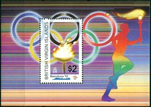 British Virgin Islands 1992 MNH Stamps Souvenir Sheet Sc 761 Sport Olympic Games