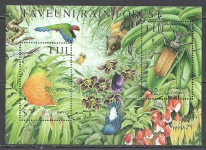 Ft095 2001 Fiji Fauna Birds Animals Nature Insects Taveuni Rain Forest Bl38 Mnh