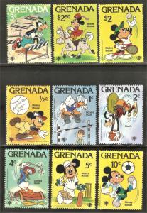 GRENADA Sc# 950 - 958 MNH FVF Set-9 Disney Mickey Mouse Donald Duck Goofy