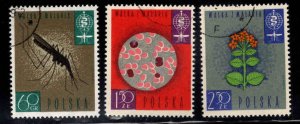 Poland Scott  1087-1089 Used CTO Malaria eradication set