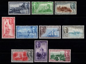 Barbados 1950 George VI Definitives Part Set [Unused]