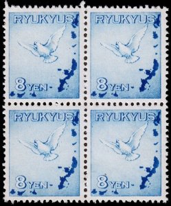 Ryukyu Islands Scott C1 Blk. of 4 (1949) Mint NH VF C