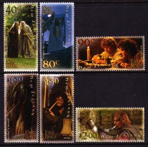 New Zealand 2001 Lord of the Rings Complete Mint MNH Set SC 1750-1755