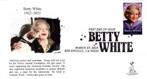 Betty White (2025) FDC w/ b&w pictorial cancellation  #1 of 2