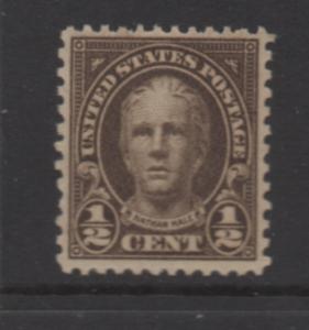 Scott #  653   UNUSED  OG  MNH  single