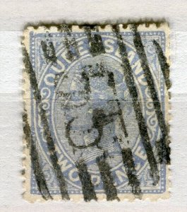 QUEENSLAND; 1880s early classic QV issue fine used Shade of 2d. value