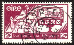 1937, Ireland 2p, Used, Sc 99