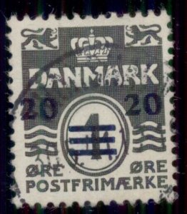 FAROE ISLANDS #2 (4) 20/1ore Surcharge, used, VF, Scott $110.00