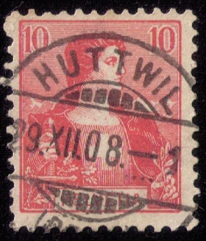 Switzerland Scott 129 Used Huttwil Cancellation Very Fine