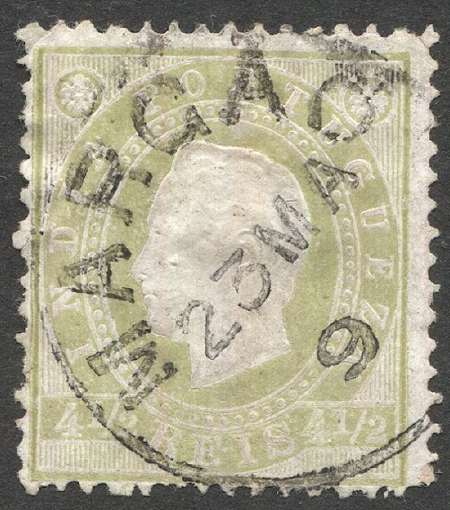 PORTUGESE INDIA  Portugese Colonies 1886  Sc 175  VF 4 1/2r  MARGAO cancel