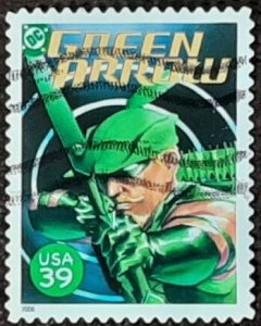 US Scott # 4084n; used 39c Green Arrow Cover from 2006; VF centering; off paper
