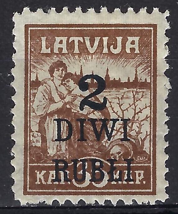 Latvia 87 Overprint MNH VF; SCV $0.75