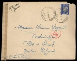 France 1943 Gemeinschaftslager Labor Camp Germany Cover Censor 89489