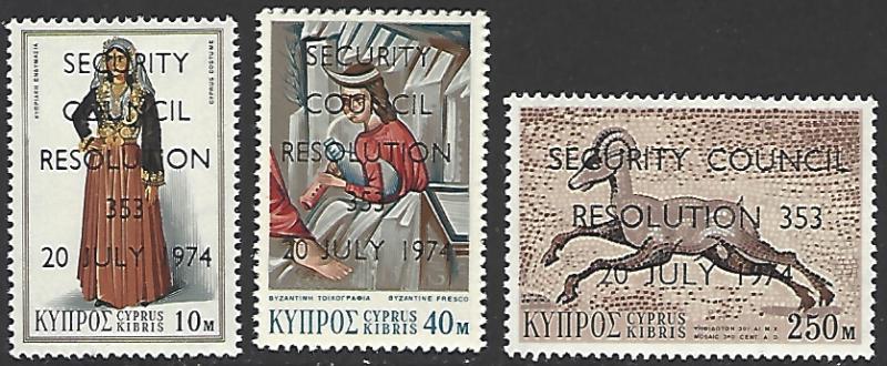 Cyprus #424-427 MNH Set of 3