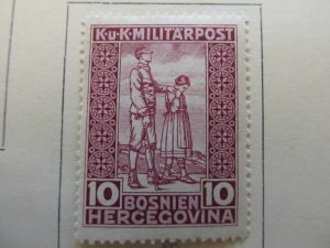 Bosnia & Herzegovina 1916 10+2h fine MH* semi-postal stamp A13P18F68