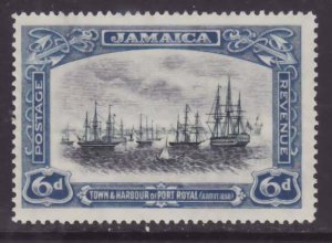 Jamaica-Sc#95- id13-unused og hinged 6p Ships-1922-