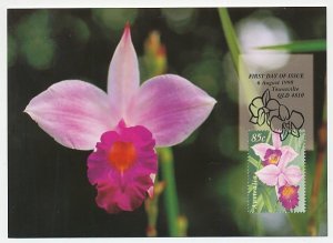 Maximum card Australia 1998 Orchid
