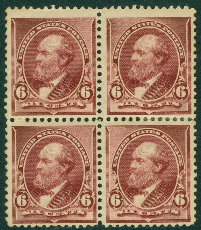 USA : 1890. Scott #224 PO Fresh Blk of 4 with left pair NH. PSAG Cert. Cat $530+