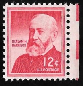 1045A 12 cents 1968 Benjamin Harris Stamp Mint OG NH EGRADED XF 93 XXF