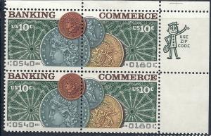 US#1577 Banking & Commerce 10c ZIP Block of 4 (MNH)CV$1.85