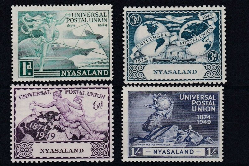 NYASALAND   1949  UPU SET OF 4  MH   