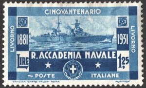 Italy SC#267 1.25 ₤ Cruiser Trento (1931) MDG