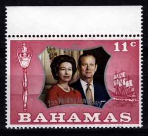 Bahamas 1972 Royal Silver Wedding, Marginal 11c [Mint]