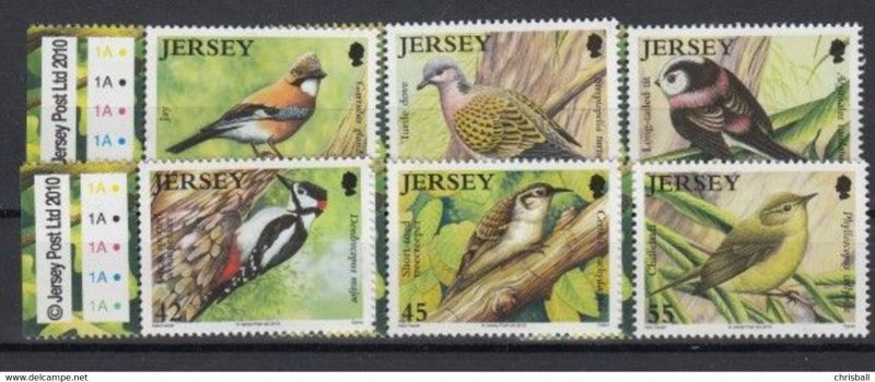 Jersey 2010, Woodland Birds  , set of 6. , NHM