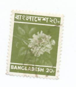 Bangladesh 1976  Scott 97 used - 20p, Hibiscus