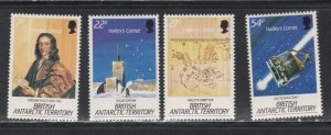 British Antarctic Territory # 129-132, Halley's Comet, Mint NH, 1/2 Cat.