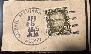 #1289 George C Marshal, Post Mark Saipan, Mariana Islands