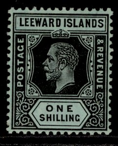 LEEWARD ISLANDS GV SG54a, 1s black/green, M MINT. Cat £90. WHITE BACK 