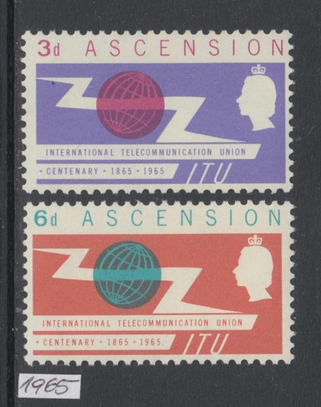 XG-AK018 ASCENSION ISLAND - Itu, 1965 Centenary, 2 Values MNH Set