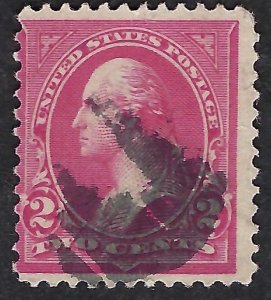 United States #279Bg 2¢ George Washington (1898). Type III. Pink. Good. Used.