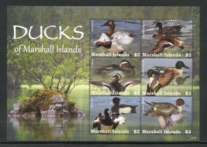 MARSHALL ISLANDS 2022 DUCKS SHEET MINT NEVER HINGED 