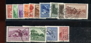 LIECHTENSTEIN PICTORIALS SCOTT#116-29 F/VF USED COMPLETE SET--SCOTT $218.60