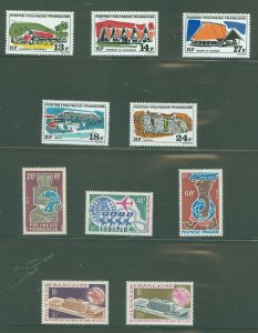 French Polynesia #253-262 Mint (NH) Single (Complete Set) (Buildings)