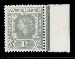 LEEWARD ISLANDS QEII SG127, 1c grey, NH MINT.